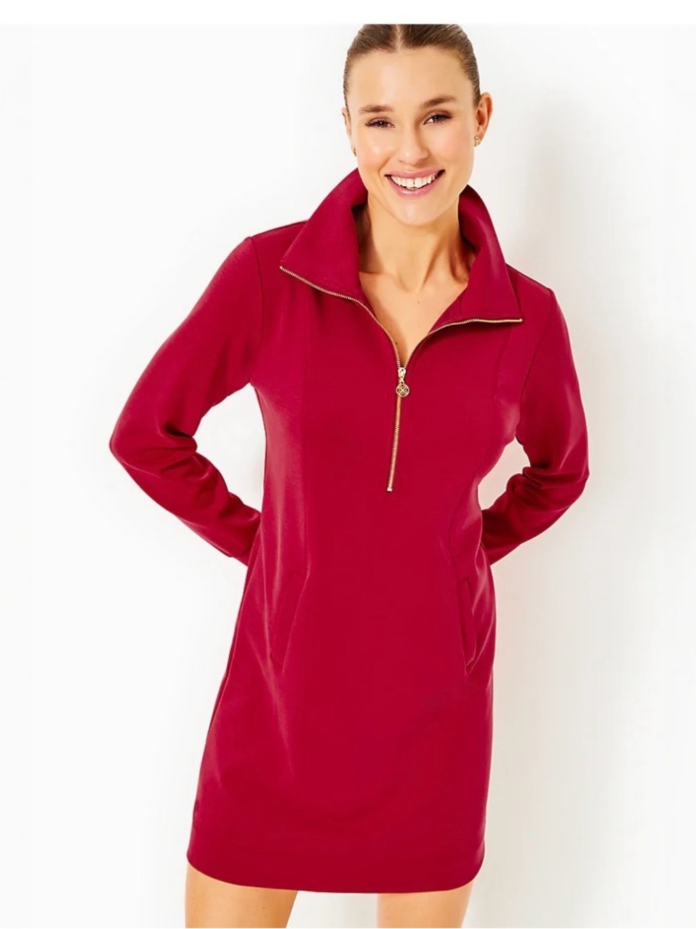Lilly Pulitzer UPF 50+ Eleni Dress Malbec Red